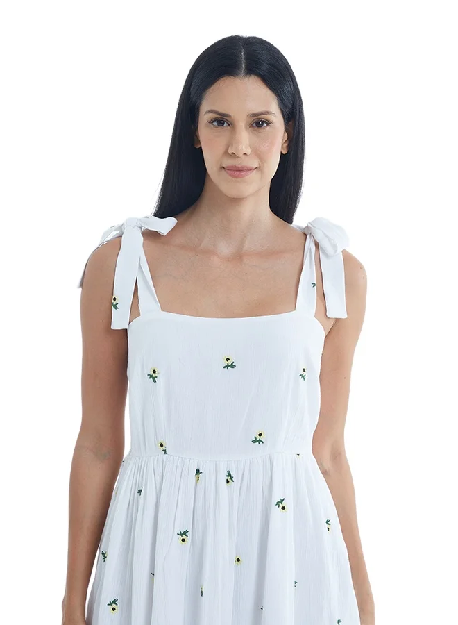 Asharae  Women's Short Dress With Tie At Shoulder , Casual Fashion Wear, Special Occasion Outfit, Trendy & Chic Apparel for Women | Best Price UAE
