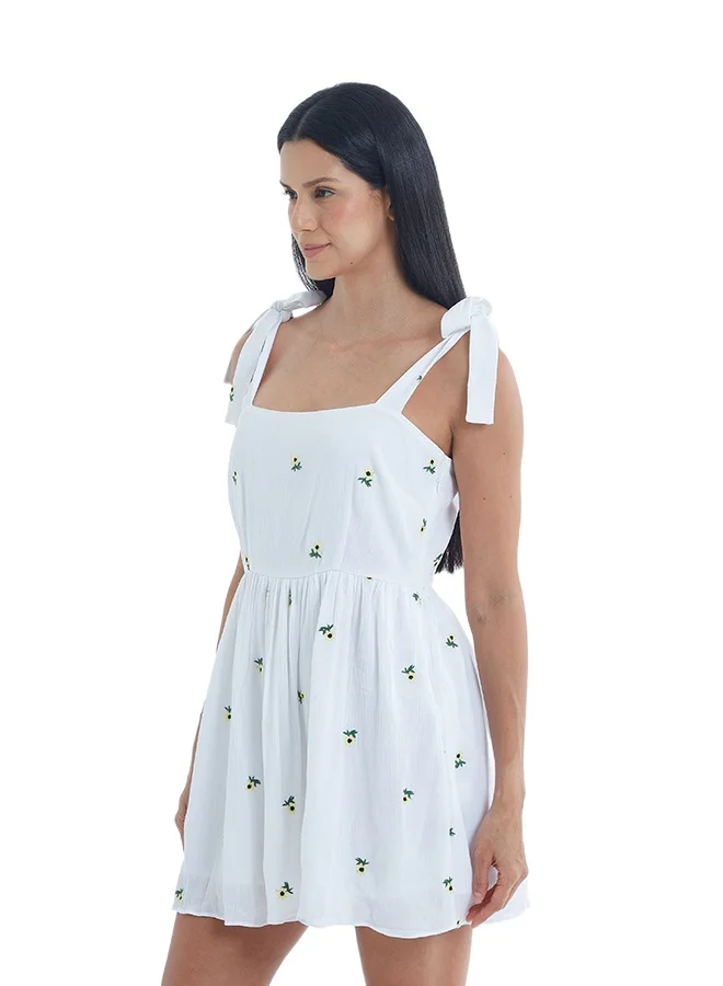 Asharae  Women's Short Dress With Tie At Shoulder , Casual Fashion Wear, Special Occasion Outfit, Trendy & Chic Apparel for Women | Best Price UAE