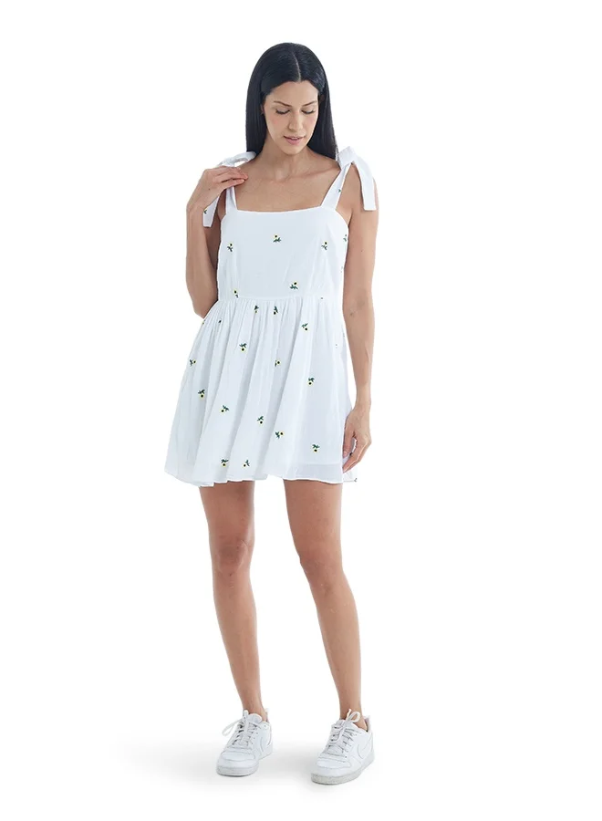 Asharae  Women's Short Dress With Tie At Shoulder , Casual Fashion Wear, Special Occasion Outfit, Trendy & Chic Apparel for Women | Best Price UAE