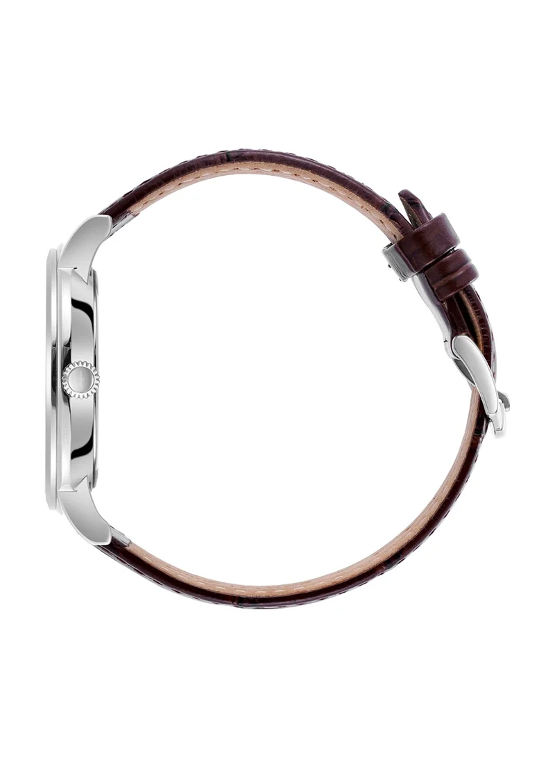 Rotary  Men's Heritage Analogue Watch, 37 mm, Silver Dial, Brown Leather Strap for Men | Best Price UAE