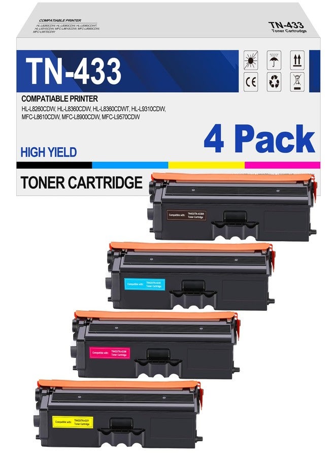 خرطوشة حبر بديلة TN433 TN-433 لطابعات Brother TN 433 TN-431، متوافقة مع طابعات Brother HL-L8260CDW وHL-L8360CDW وMFC-L8610CDW وMFC-L8900CDW وHL-L9310CDW - Image 1