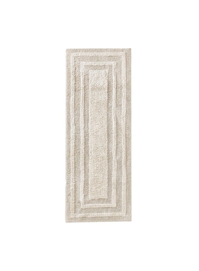 Eddie Bauer Eddie Bauer - Bathroom Rug Runner, Soft Tufted Cotton Bathroom Decor, Super Absorbent & Quick Dry (Logan Light Grey, 60" x 22") - Image 1
