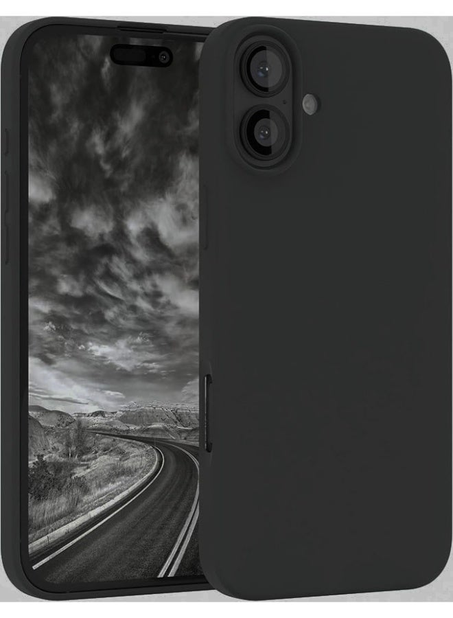 Compatible with iPhone 17 Case 6.3, Slim Liquid Silicone 3 Layers Full Covered Soft Gel Rubber Phone Case Protective Cover 6.3 Inch, Dark Gray