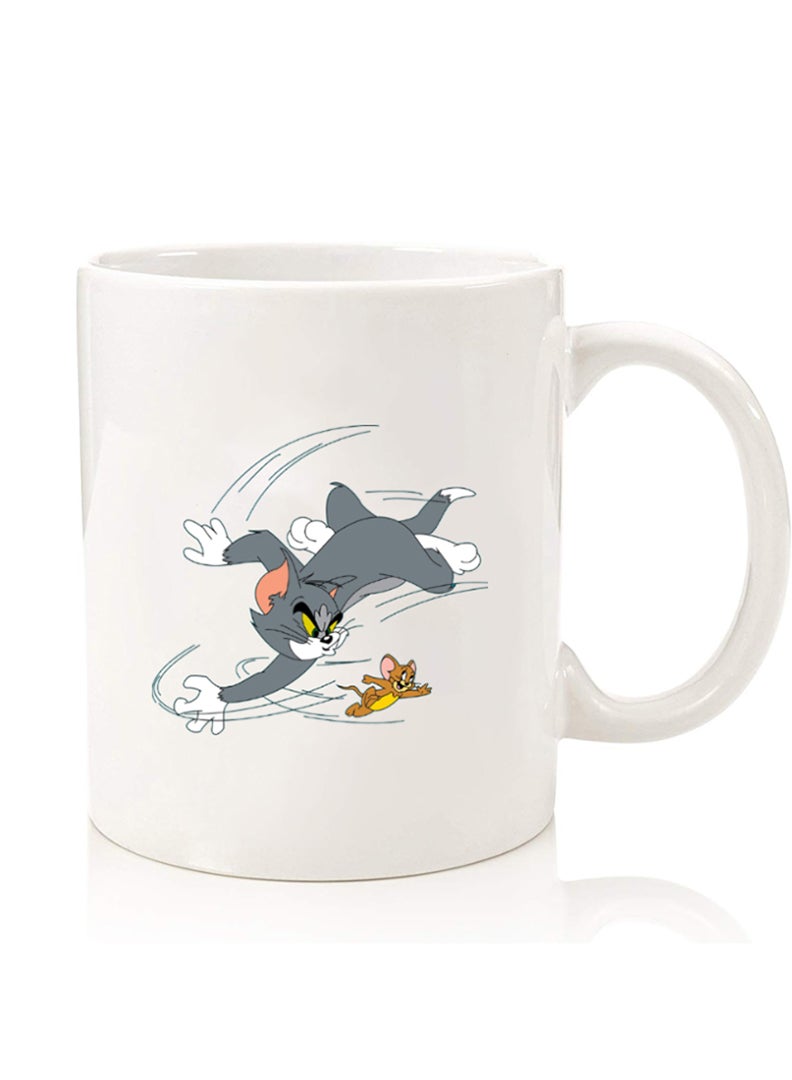 Theodor Premium Quality Two Sided Printed Coffee Mug Tea Cup For Home Office, Kids Men Women tom and jerry - Image 1