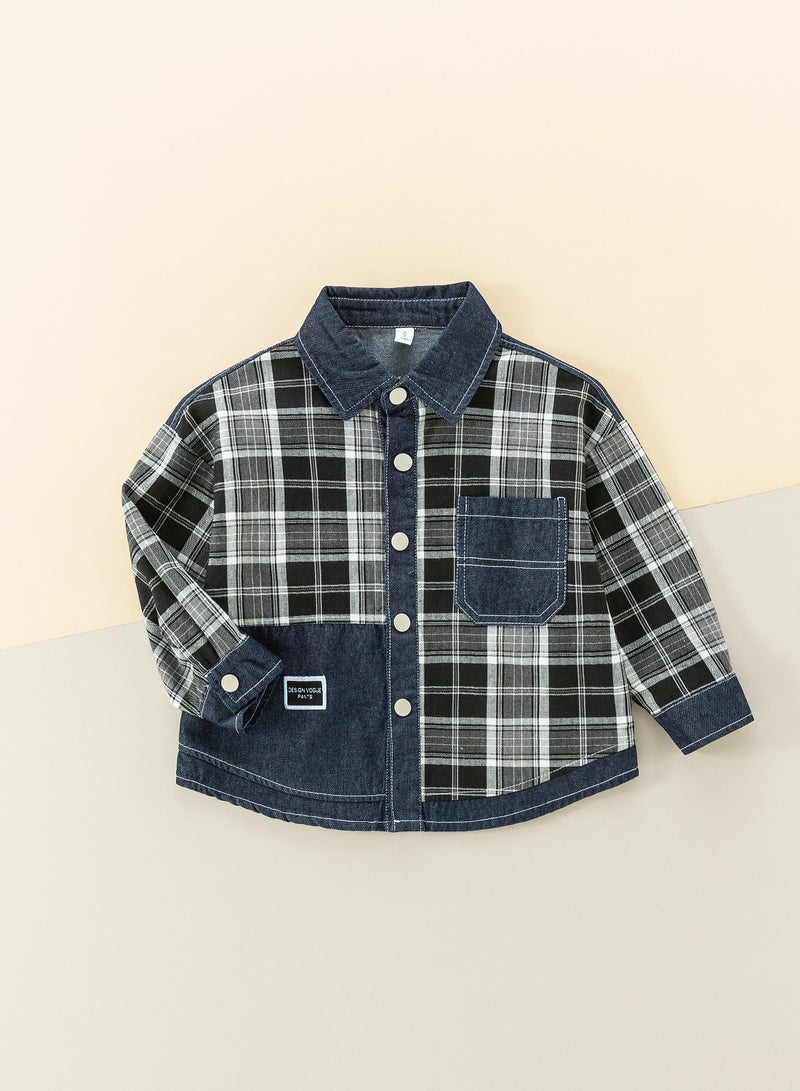 BEIBEIYIN Kids Shirts 100-150cm Black