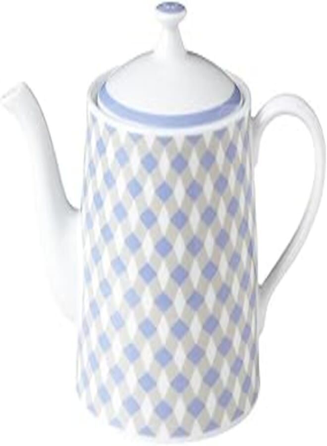 Digital Shoppy GOKVÄLLÅ Teapot, White/Blue, 0.8 l
