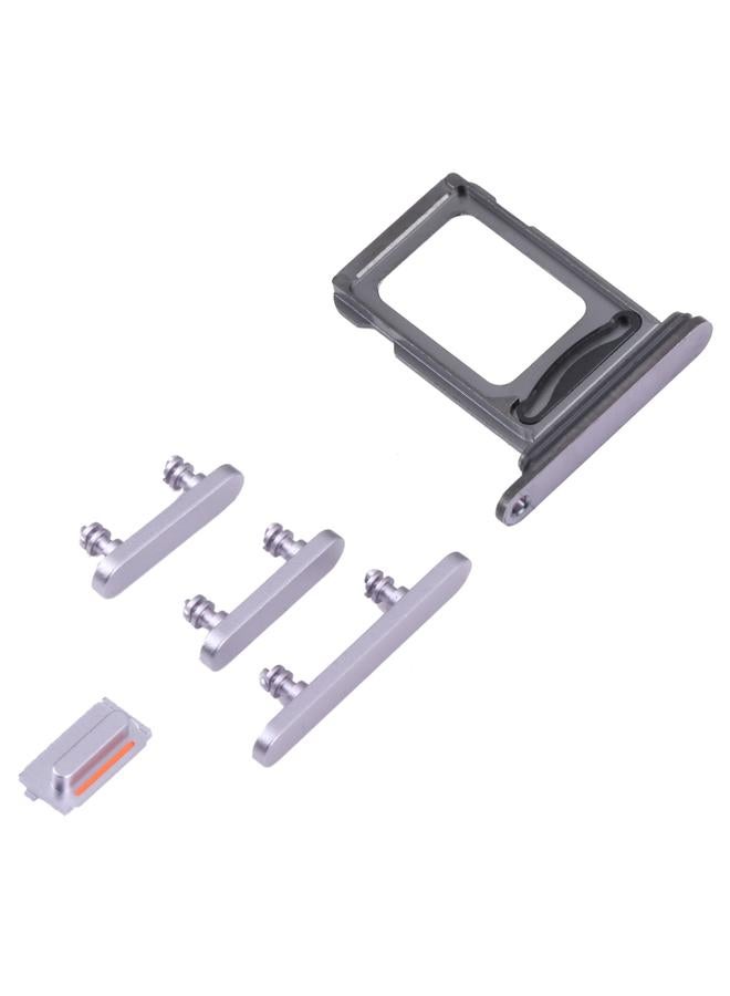 إيروريكس حامل بطاقة SIM + حامل بطاقة SIM + مفاتيح جانبية لهاتف iPhone 14 Pro (أرجواني) - Image 3