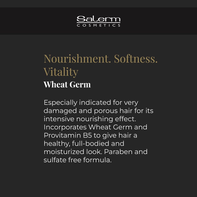 SALERM - Nourishing Hair Mask - 6.74 Oz - with Wheat Germ - for Dry and Damaged Hair - Deep Hair Hydration - Shine and Brightness - Hair Strengthening - Image 5