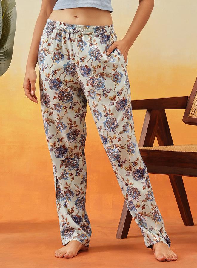 Clovia Floral Print Rayon Pyjama - Image 1