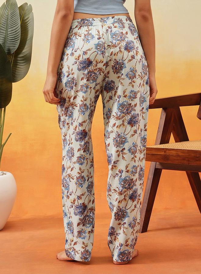 Clovia Floral Print Rayon Pyjama - Image 5