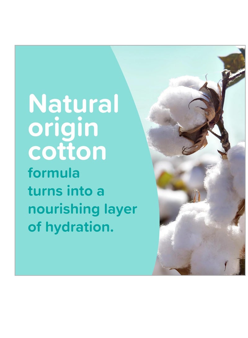 Johnson's CottonTouch Newborn Baby Face and Body Lotion, Hypoallergenic Moisturization for Baby's Skin, Made with Real Cotton, Paraben-Free, Dye-Free, 13.6 fl. oz - Image 2