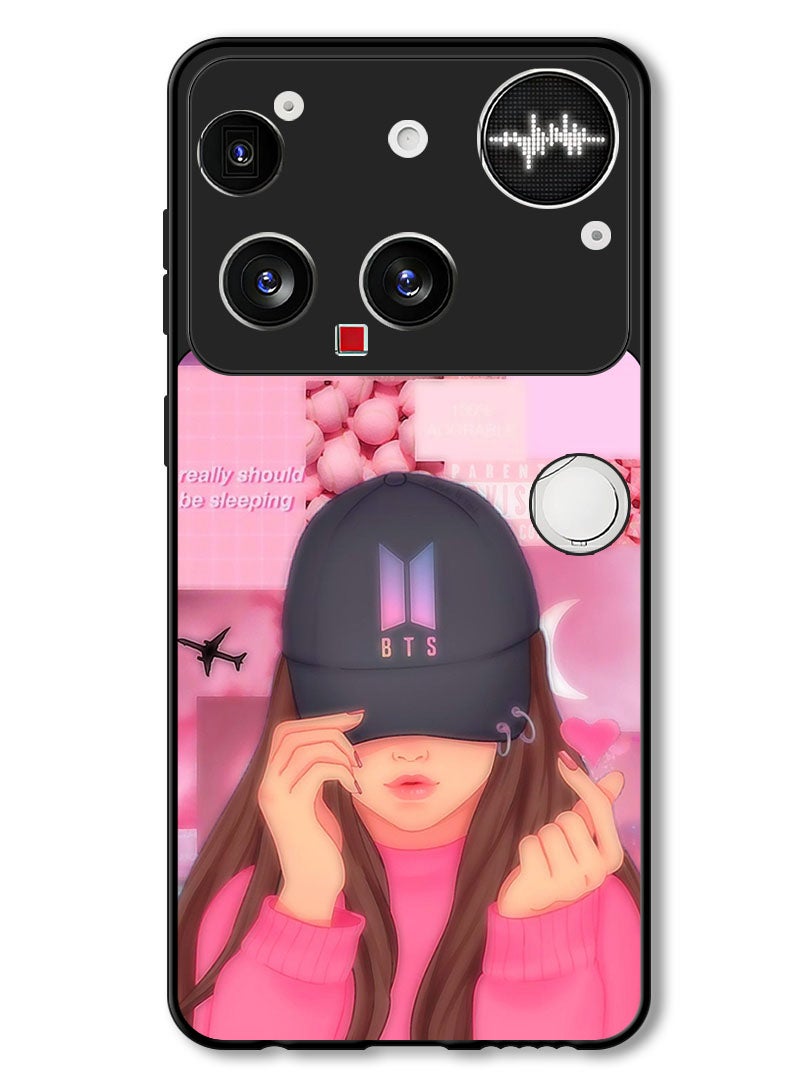 Theodor Case Compatible with Nothing Phone (3) 6.67 Inch Protection Shockproof Bumper Cover Girl BTS Cap Snap - Image 1