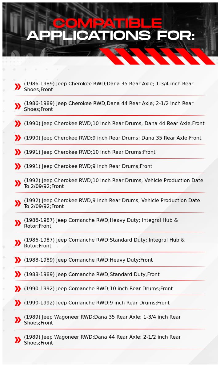 R1 Concepts Front Brakes and Rotors Kit |Brake Disc| Brake Rotors|fits 1986-1992 Jeep Cherokee, Comanche, Wagoneer - Image 2