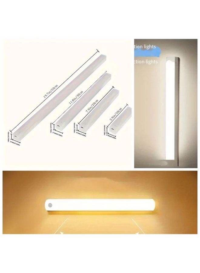 6 قطع ضوء جدار LED أبيض بارد مع مستشعر الحركة، قابل للشحن عبر USB، مغناطيسي وقابل للفصل - Image 4