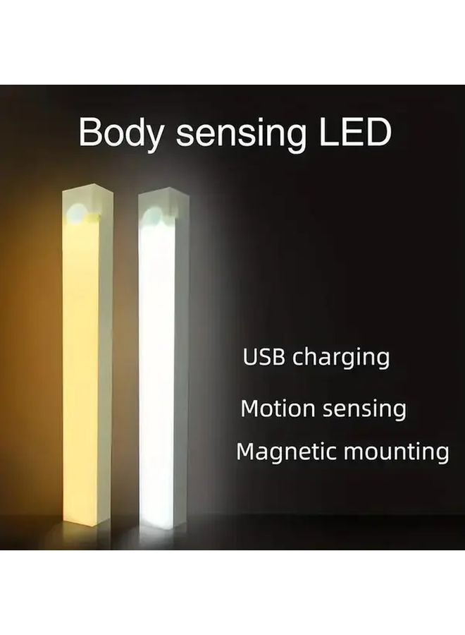 6 قطع ضوء جدار LED أبيض بارد مع مستشعر الحركة، قابل للشحن عبر USB، مغناطيسي وقابل للفصل - Image 5