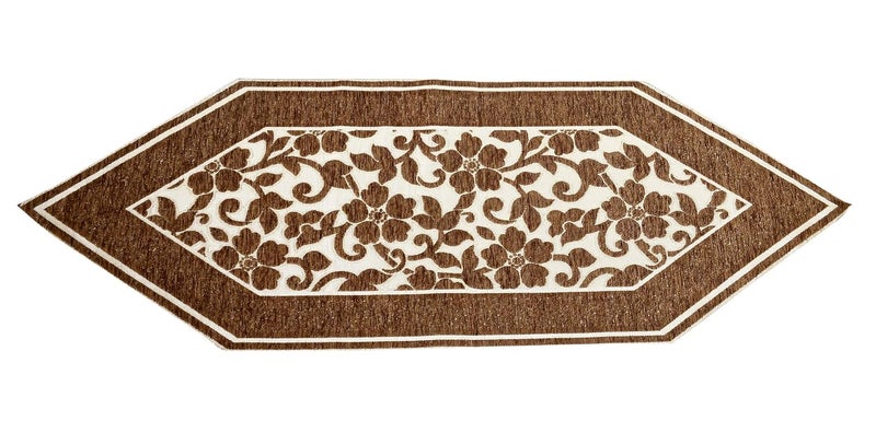 Kuber Industries Kuber Industries Velvet Striped Rustic Table Runners with Tassels for Family Dinner, Farmhouse, Wedding Party Holiday Decorations, Coffee (Brown), Standard, 14 x 42 inch - Image 3
