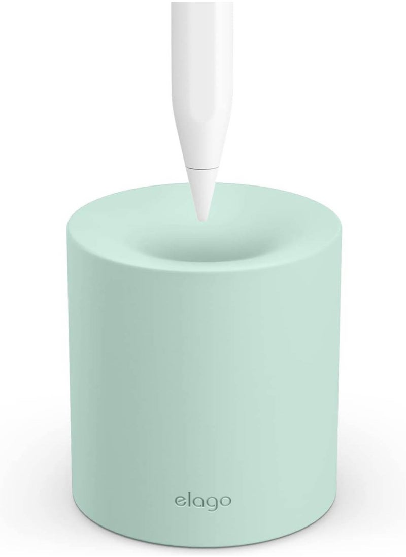 Elago Silicone Stand Compatible with Apple Pencil (1st and 2nd Generation), Apple Pencil (USB-C) and Any Tablet Stylus Pen with or Without Case or Sleeve, Durable Holder - Mint  - Image 1