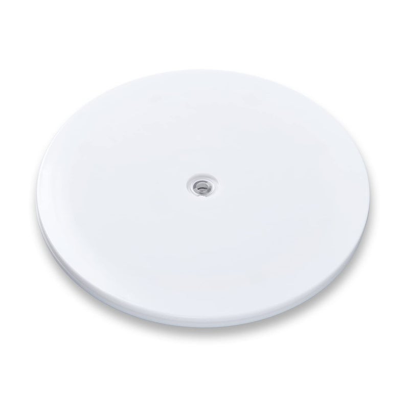 HSTECH 4 inch Lazy Susan Turntable White Acrylic Ball Bearing Rotating Tray for Spice Rack Table Cake Kitchen Pantry Decorating Bathrooms 20lb Load Capacity 360 Rotation 