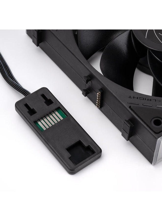 Thermalright Tl-m12qr X3, 12cm Pure Black Reverse Airflow Wireless Modular Case Fan, Building Block Fan, 1500 Rpm Pwm, Color-changing Infinite Frame - Image 4
