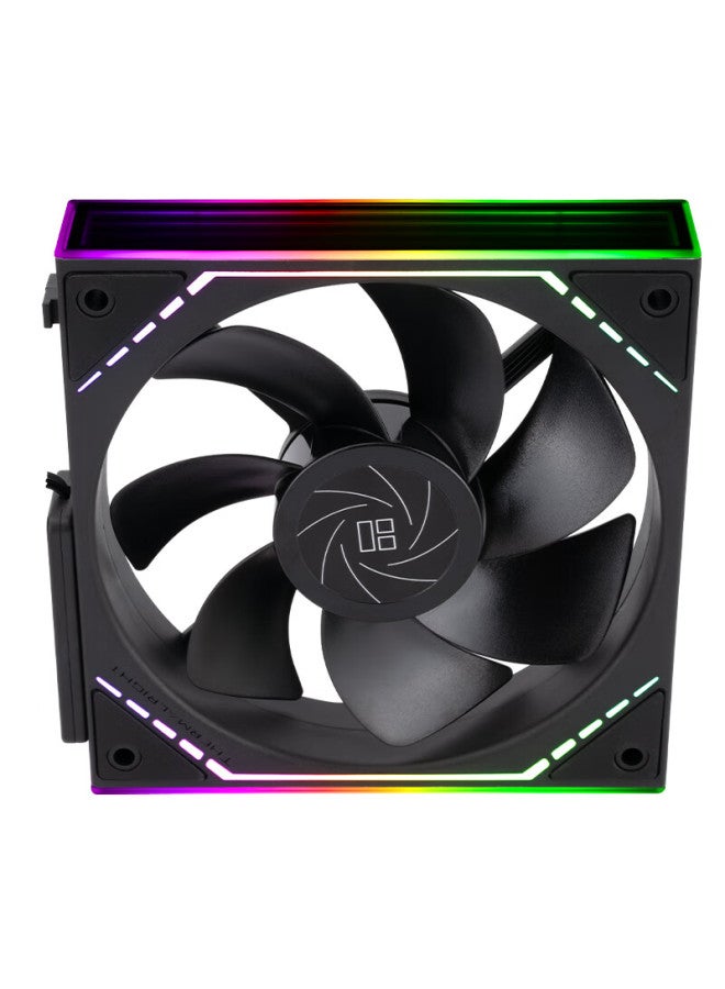 Thermalright Tl-m12qr X3, 12cm Pure Black Reverse Airflow Wireless Modular Case Fan, Building Block Fan, 1500 Rpm Pwm, Color-changing Infinite Frame - Image 5