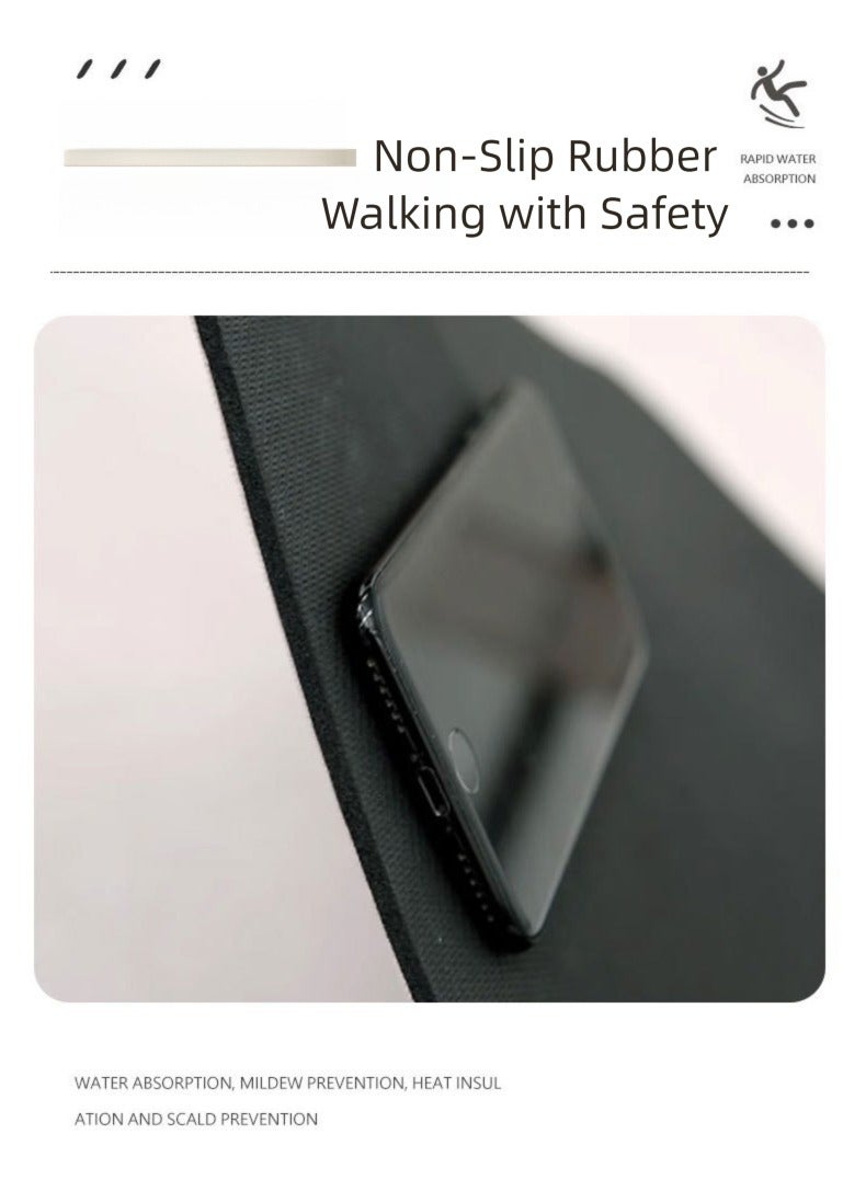 2 PCS Kitchen Mat Set, Water Absorbent and Quick Drying Kitchen Rugs, Non-slip Kitchen Carpets (40 * 60+40 * 120 cm) - Image 5