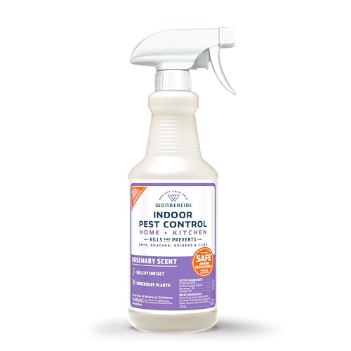 Wondercide - Indoor Pest Control Spray for Home and Kitchen - Ant, Roach, Spider, Fly, Flea, Bug Killer and Insect Repellent - with Natural Essential Oils - Pet and Family Safe — Rosemary 16 oz - Image 1