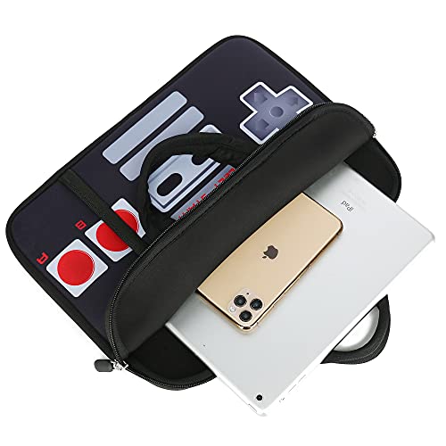 HAPLIVES 11.6" 12.2 inches Laptop Sleeve Chromebook Case Ultrabook Case Notebook Sleeve PC Messenger Bag Tablet Case Neoprene Handle Sleeve for Adult Men Women, Two Pockets (Games) - Image 2