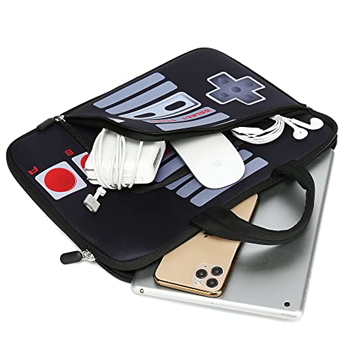 HAPLIVES 11.6" 12.2 inches Laptop Sleeve Chromebook Case Ultrabook Case Notebook Sleeve PC Messenger Bag Tablet Case Neoprene Handle Sleeve for Adult Men Women, Two Pockets (Games) - Image 3