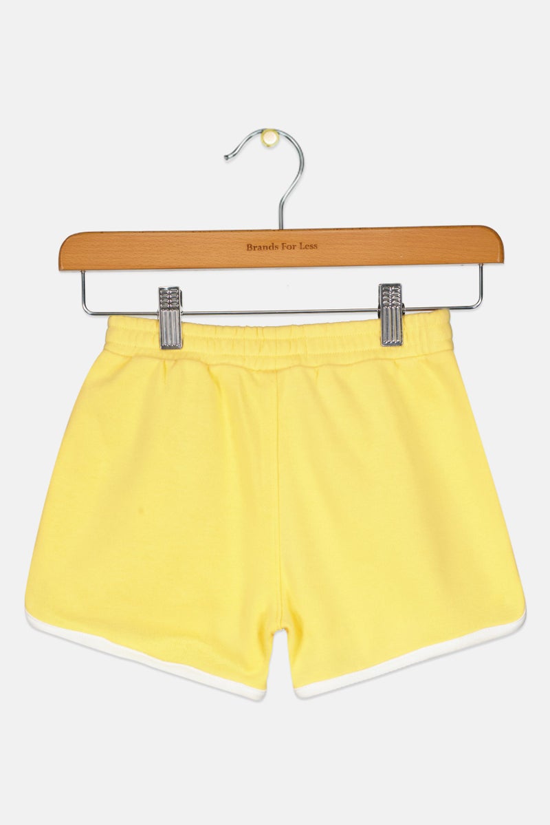 Levi's Kids Girl Brand Logo Basic Shorts, Yellow - Image 3