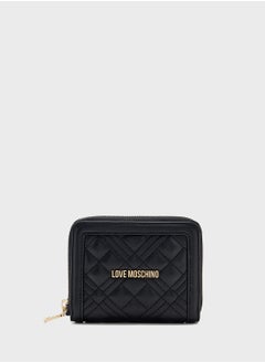 Love Moschino Logo Detailed Quilted Zip Over Wallet  - Image 1