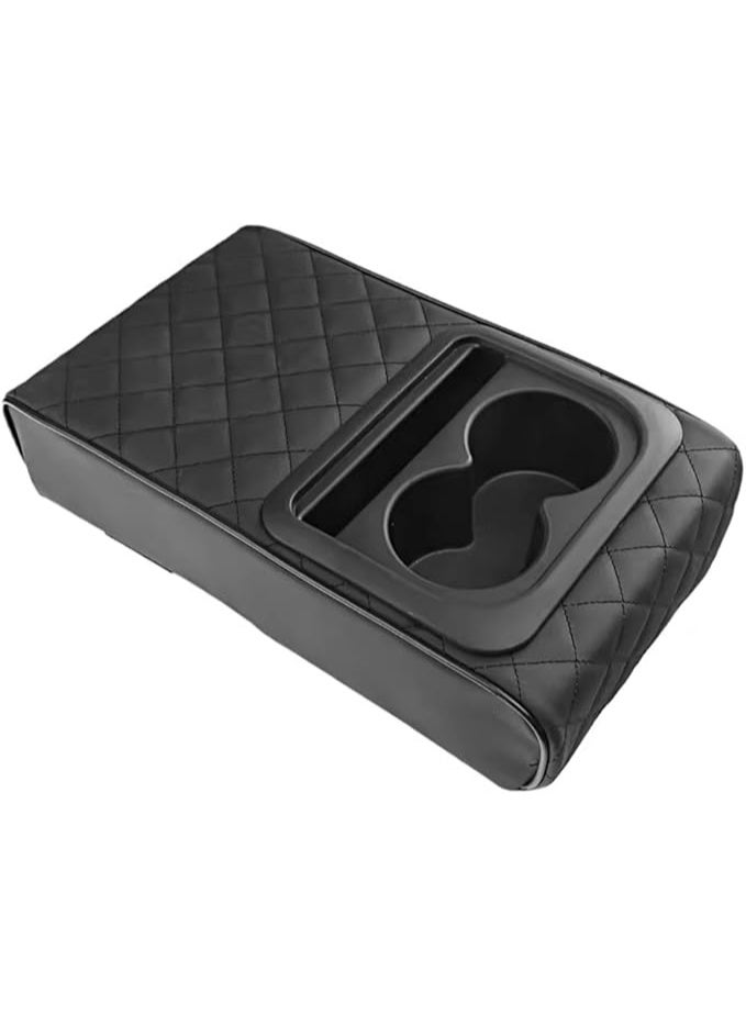 UShop U-Shop Car Armrest Cushion ✔ - Thick padding with compartments for cups and tissues, multi-color storage organizer, ideal for the car center console and driver comfort - Image 1