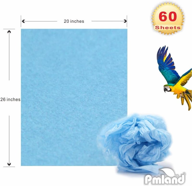 PMLAND ورق تغليف هدايا عالي الجودة - أزرق سماوي - حجم كبير 26 بوصة × 20 بوصة 60 ورقة لحقائب الهدايا والحرف والمناسبات والأعياد وأعياد الميلاد وحفلات الزفاف وحفلات استقبال المواليد - Image 4