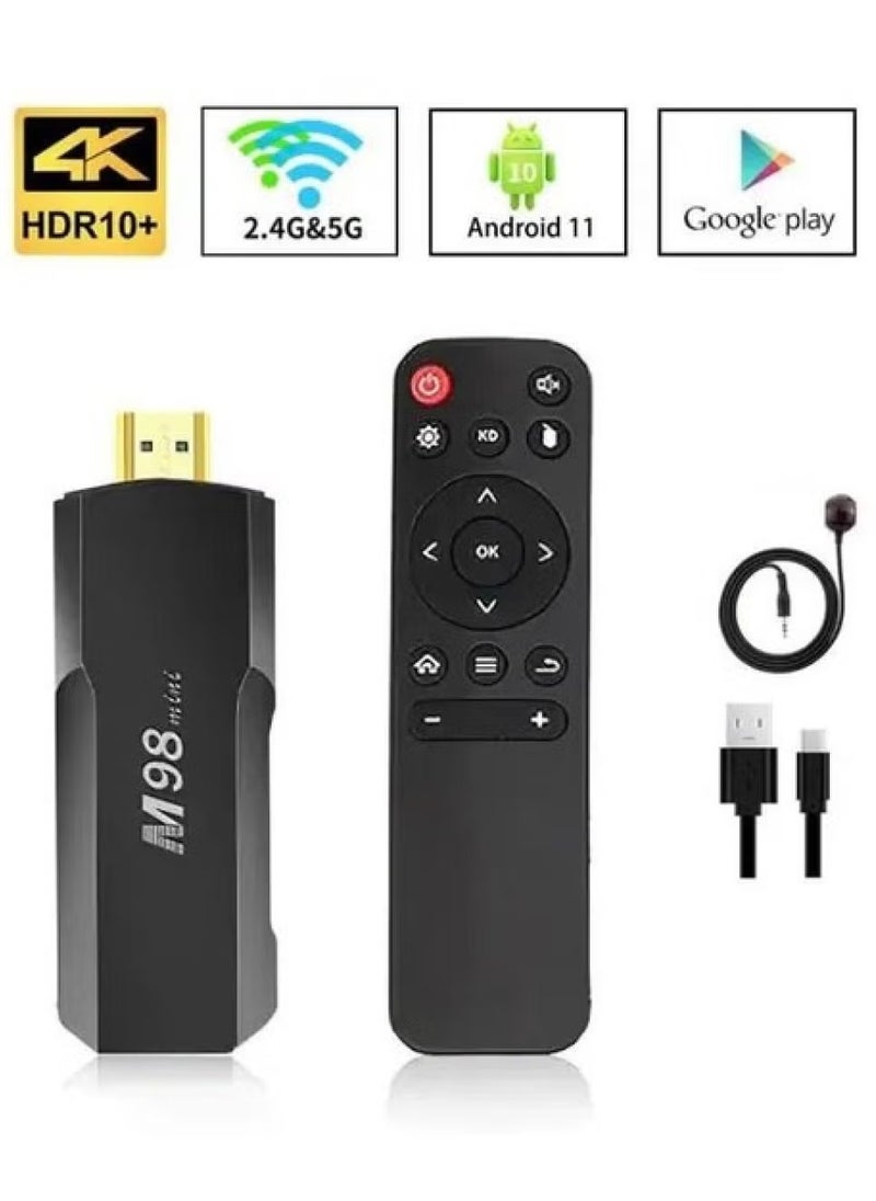 Raxoom TV Stick M98 Remote Control,  1080P HDR, 4K Portable Streaming Media Player, Android 12.1, Quad-Core, 4G/5G WiFi, Google Assistant  - Image 1
