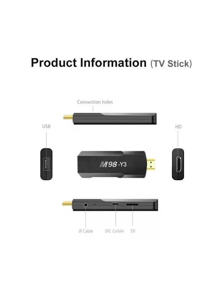 Raxoom TV Stick M98 Remote Control,  1080P HDR, 4K Portable Streaming Media Player, Android 12.1, Quad-Core, 4G/5G WiFi, Google Assistant  - Image 3