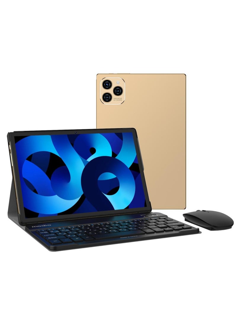 تلزيل جهاز لوحي ذكي P102 بنظام أندرويد 13، شاشة FHD مقاس 10.1 بوصة، ذاكرة وصول عشوائي (RAM) سعة 8 جيجابايت، وذاكرة قراءة فقط (ROM) سعة 512 جيجابايت - مع بطارية قوية بسعة 10000 مللي أمبير/ساعة، لون ذهبي - Image 2