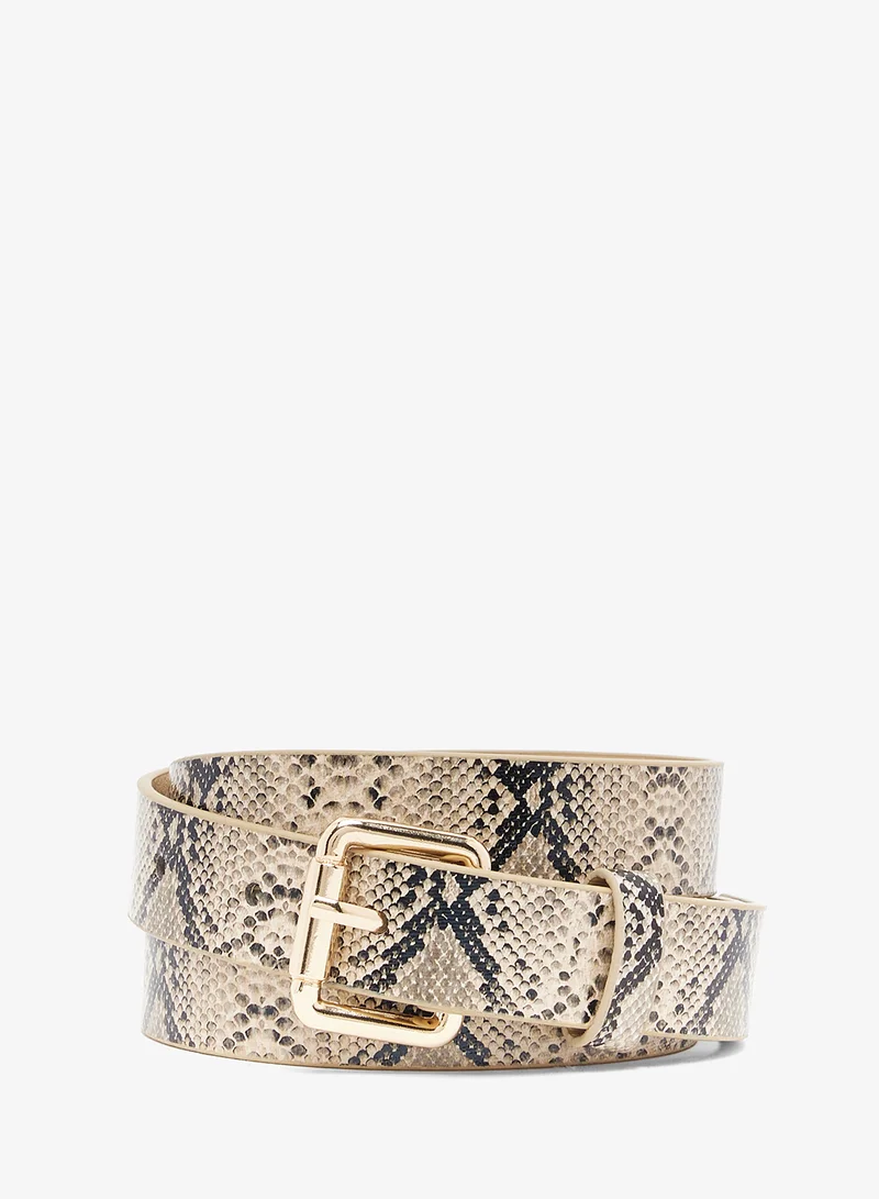 ايلا Golden Buckle Slim Belt