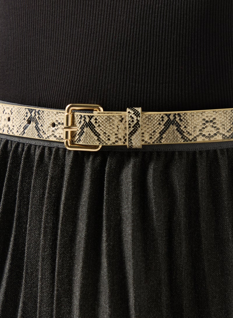 ELLA Golden Buckle Slim Belt - Image 4