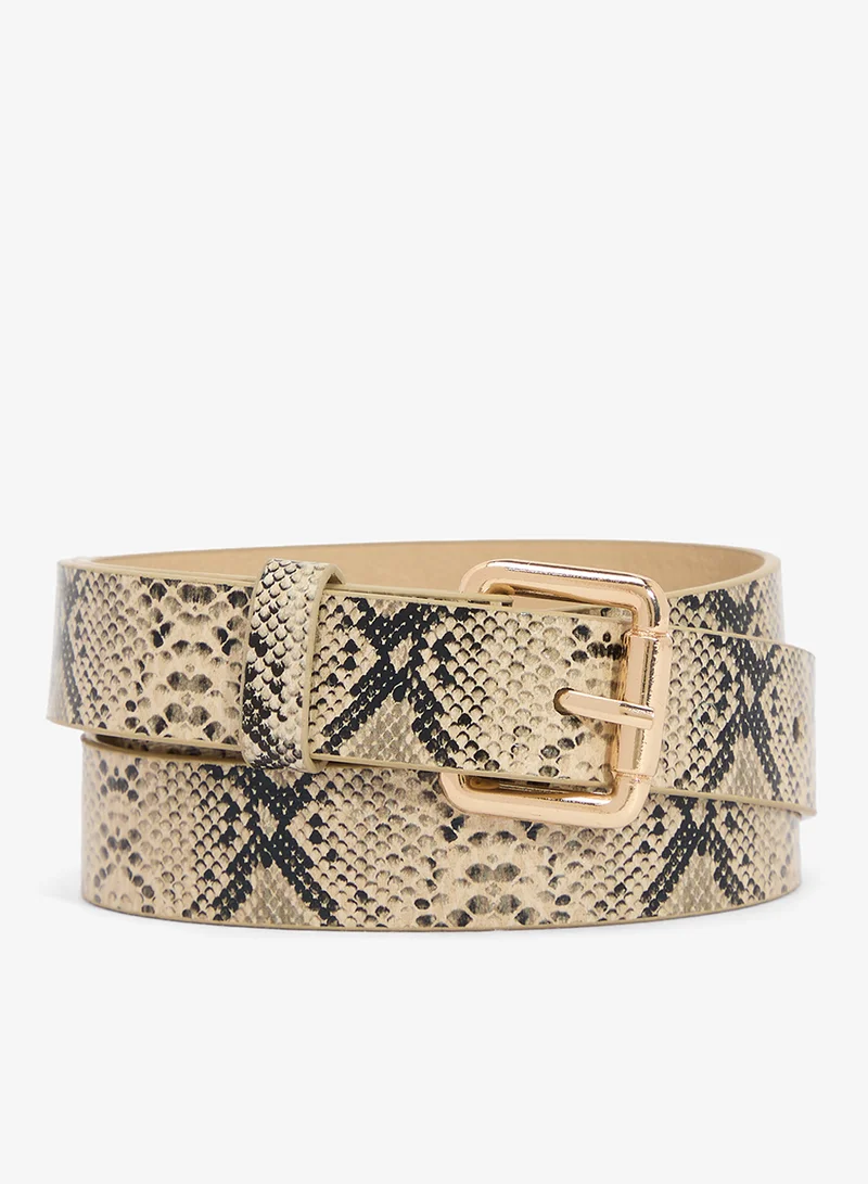 Golden Buckle Slim Belt