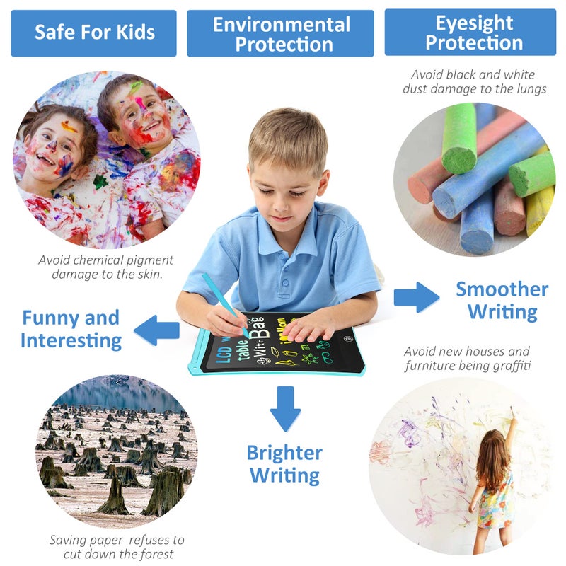 LEYAOYAO 4 Pack LCD Writing Tablet for Kids, Colorful Toddler Drawing Tablet Doodle Board, Erasable Reusable Electronic Drawing Pad, LEYAOYAO Educational and Learning Toy for 3-6 Years Old Boy and Girl - Image 2