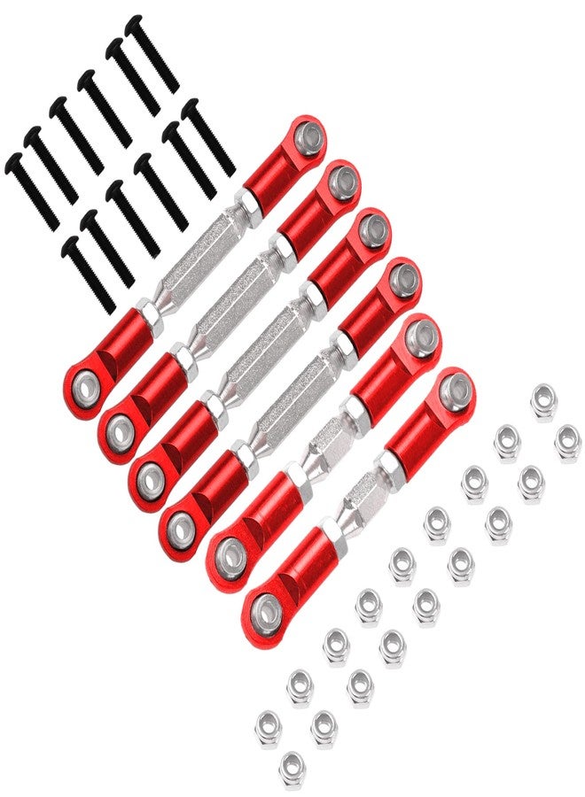 في جو هوبي مشابك ربط معدنية من Vgoohobby، وصلات انحناء القضبان، وصلات التوجيه، قضبان الربط، قضيب السحب، متوافقة مع سيارة Arrma Granite 4X4 Senton 4X4 Mega550 1/10 RC (أحمر) - Image 4