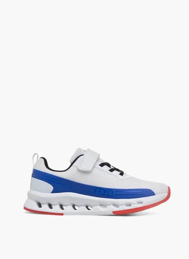 Kappa Boys Logo Print Walking Shoes With Hook And Loop Closure