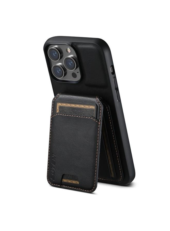 Suteni Case For iPhone 15 Pro Max H02 Leather Wallet Stand Back Phone Case - Image 1