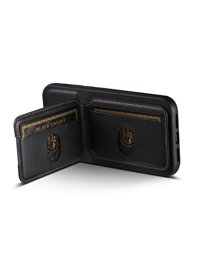 Suteni Case For iPhone 15 Pro Max H02 Leather Wallet Stand Back Phone Case - Image 4