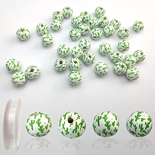 Metulip 150 Pcs Black & White Wooden Beads - 16mm Farmhouse Buffalo Wood Spacer Strip Plaid Beads for Craft & DIY Keychain Making - Image 1