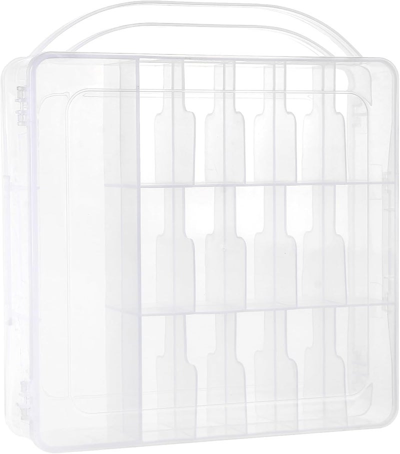 EVERMARKET EVERMARK Plastic Clear Nail Polish Holder Organizer with Lid and Handle (30 Bottles) Market need oriented construction - Image 4