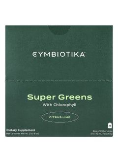 Cymbiotika Cymbiotika, Super Greens, With Chlorophyll, Citrus Lime, 30 Pouches, 15 ml Each  - Image 1