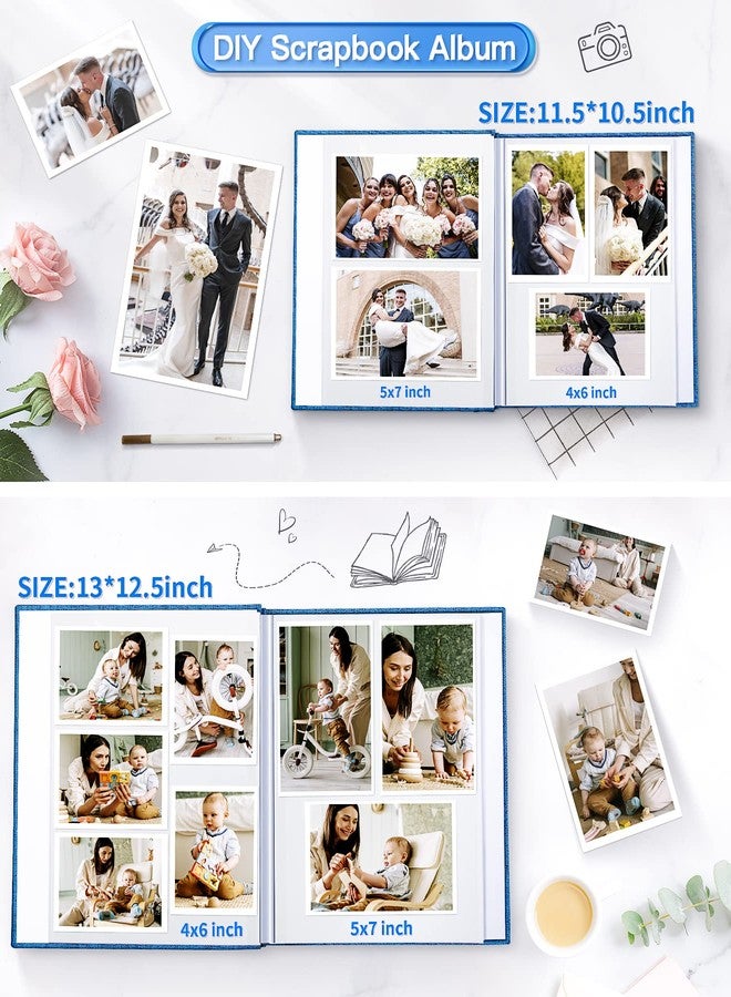 Popotop Photo Album Self Adhesive Scrapbook Album for 4x6 5x7 8x10 Pictures,40 Pages DIY Photo Book,Birthday Gifts for Women Mom,Wedding Baby Family Travel - Image 3