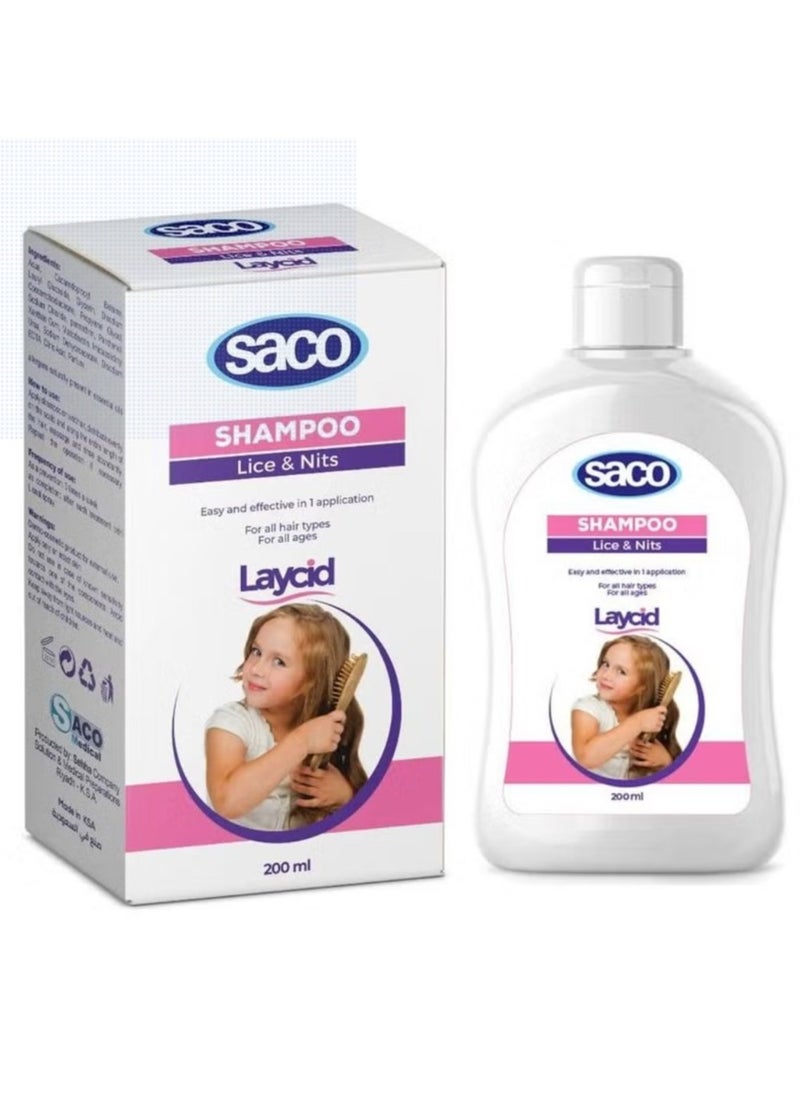 Saco - Anti Lice And Nits Laycid Shampoo 200 ml - Image 1