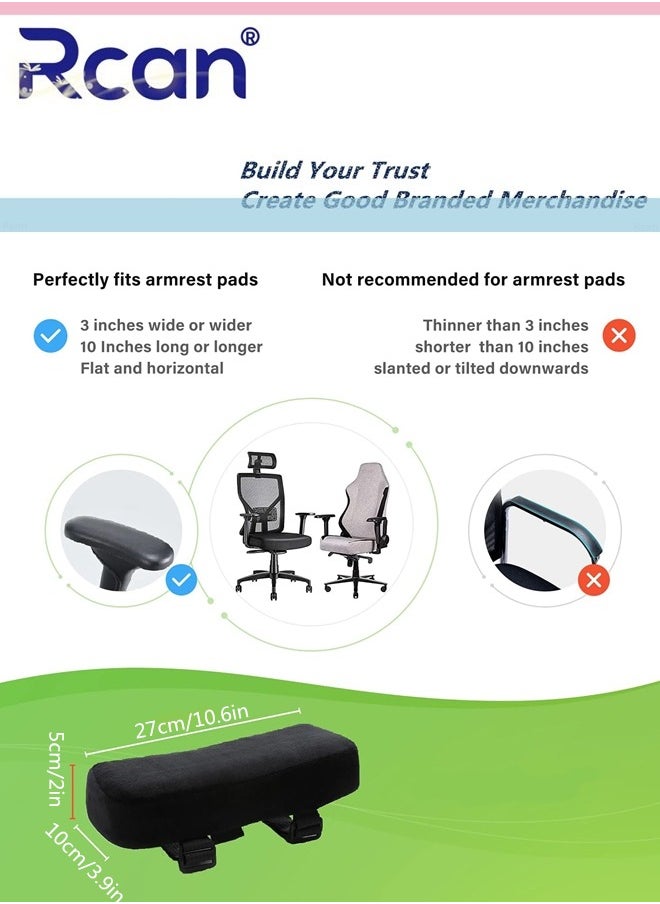 Rcan Extra Thick Chair Armrest Cushions Elbow Pillow Pressure Relief Office Chair Gaming Chair Armrest with Memory Foam Armrest Pads 2 Piece Set of Chair  - Image 5