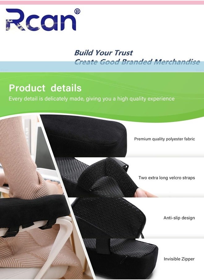 Rcan Extra Thick Chair Armrest Cushions Elbow Pillow Pressure Relief Office Chair Gaming Chair Armrest with Memory Foam Armrest Pads 2 Piece Set of Chair  - Image 3